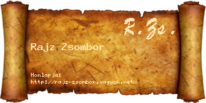 Rajz Zsombor névjegykártya